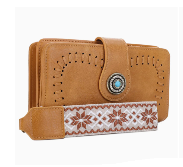 Dolly Wallet with Boho Wristlet Strap