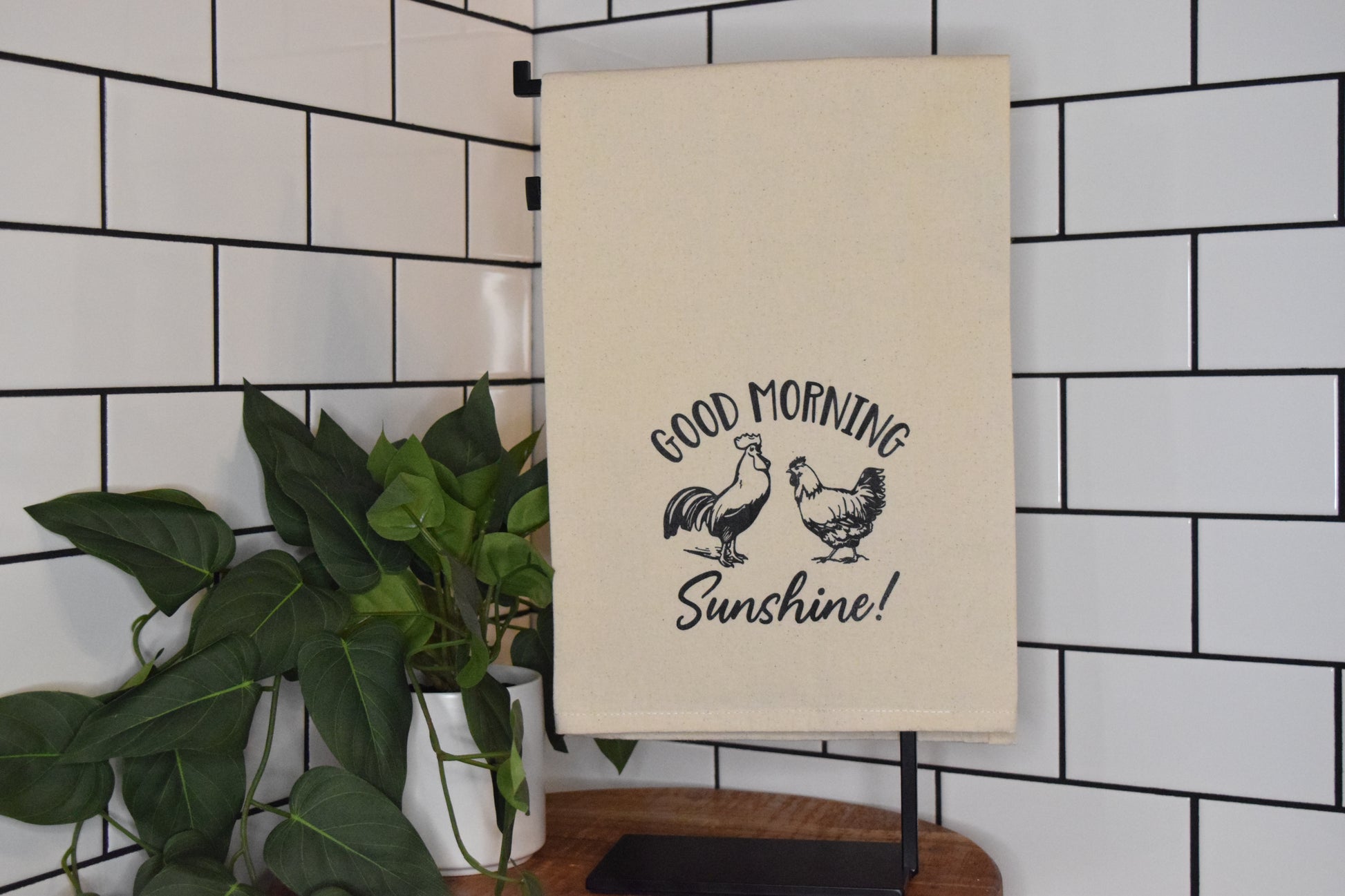 Good Morning Tea Towel - Wilks Works 