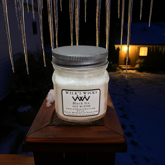 Black Ice Candle - Handmade Soy Blend