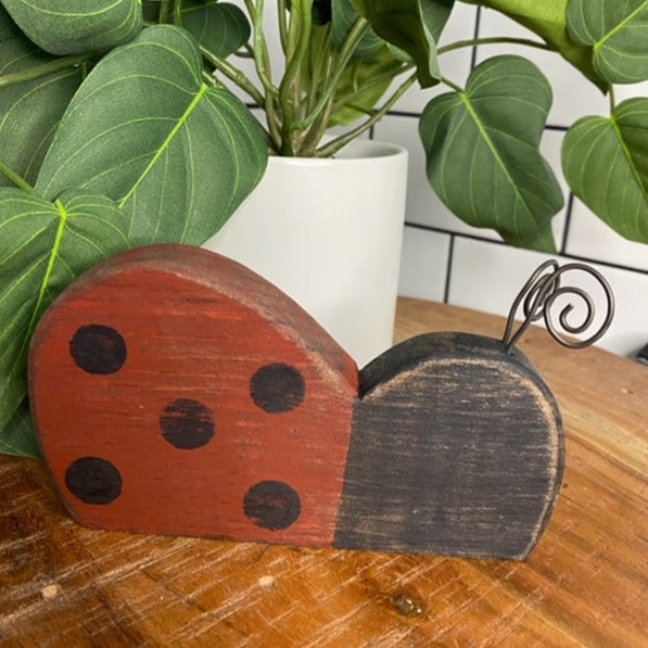 Lady Bug Shelf Sitter - Wilks Works 