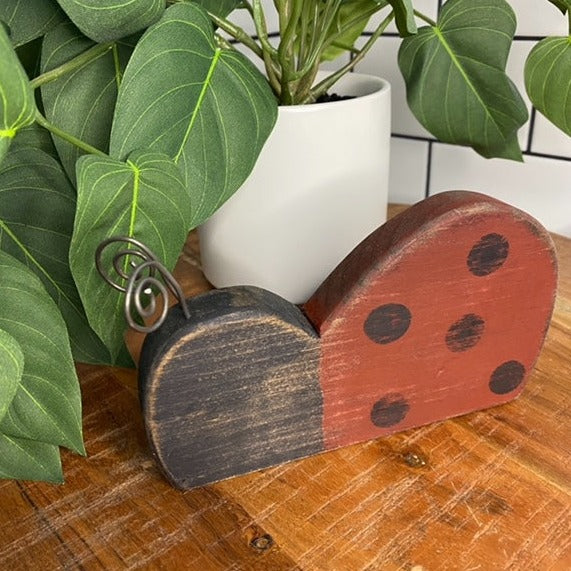 Lady Bug Shelf Sitter - Wilks Works 