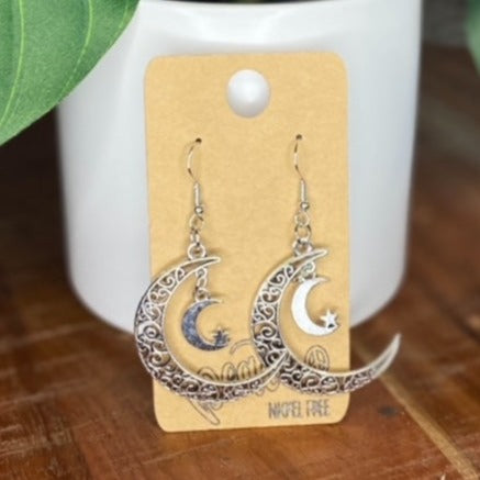 Earrings - Moons & Star - Wilks Works 