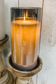 3x4" Metallic Moving Flame LED Candle