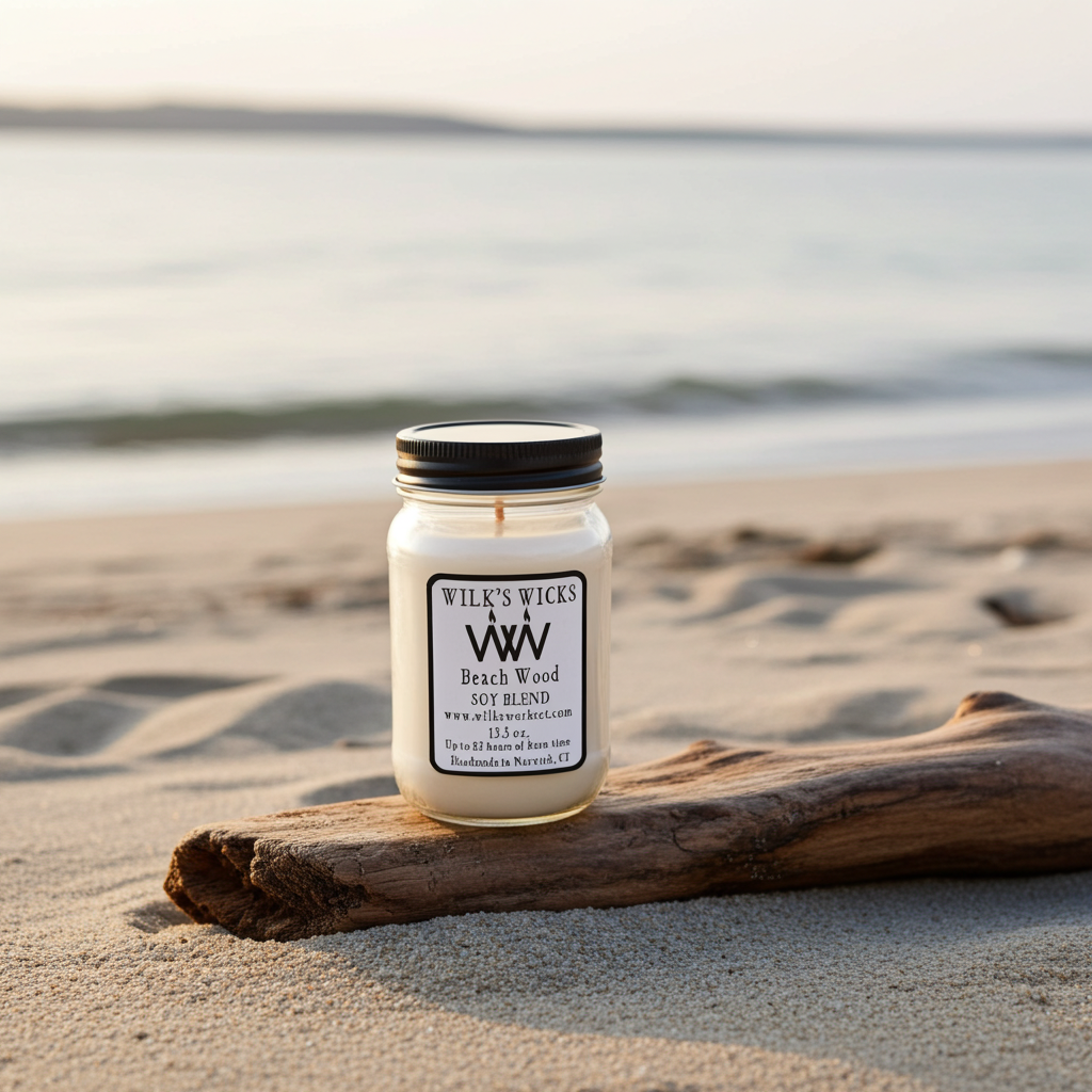 Beach Wood Candle - Handmade Soy Blend