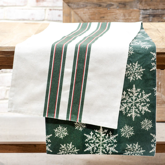 72" Reversible Snowflake Table Runner