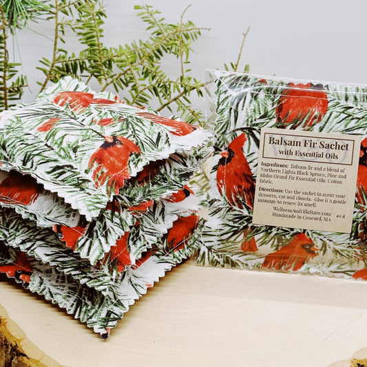 Balsam Fir Sachet Infused with Essential Oils-Cardinals