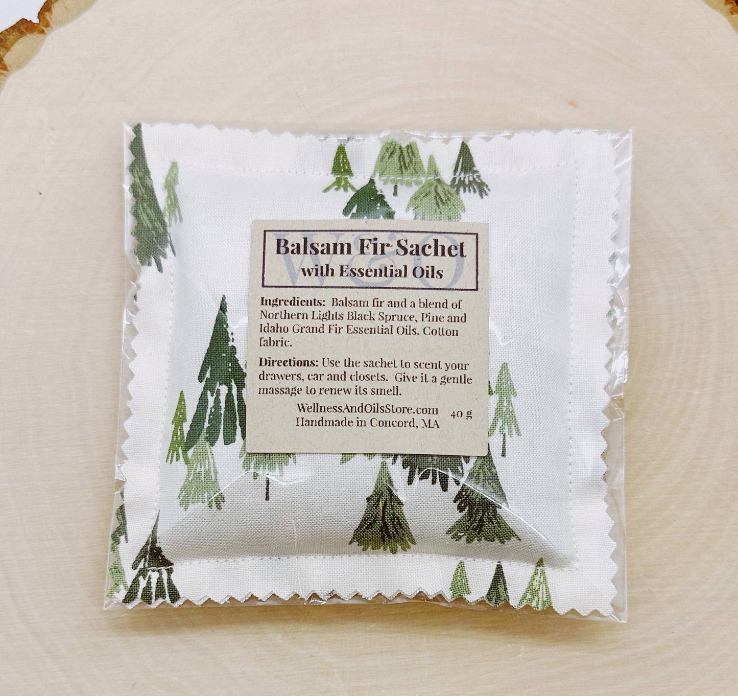 Balsam Fir Sachet Infused with Essential Oils-Great Joy Fir