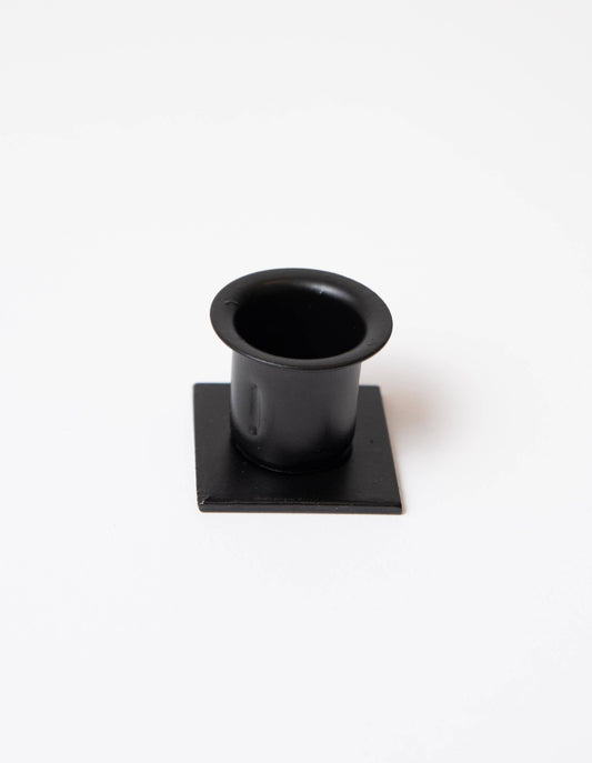 Black Iron Square Taper Holder