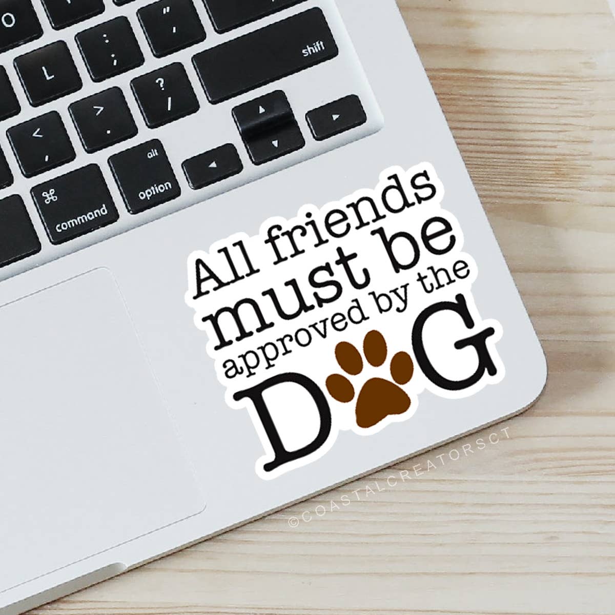 All Friends Must be Approved by Dog Sticker
