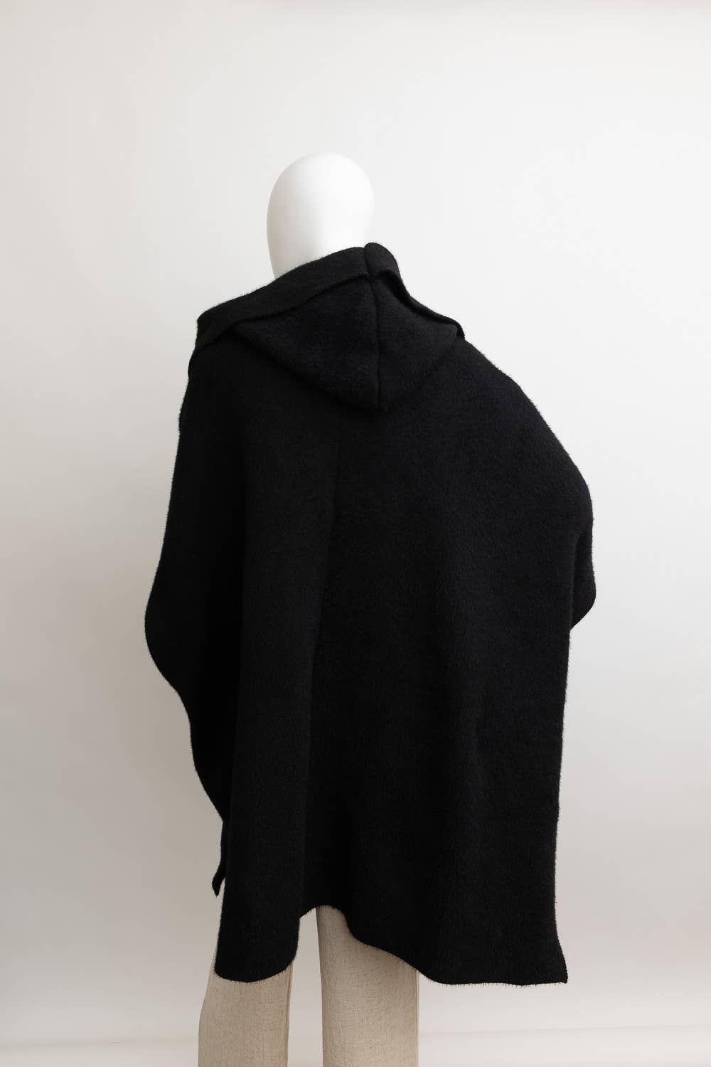 Cozy Plush Solid Color Hooded Ruana