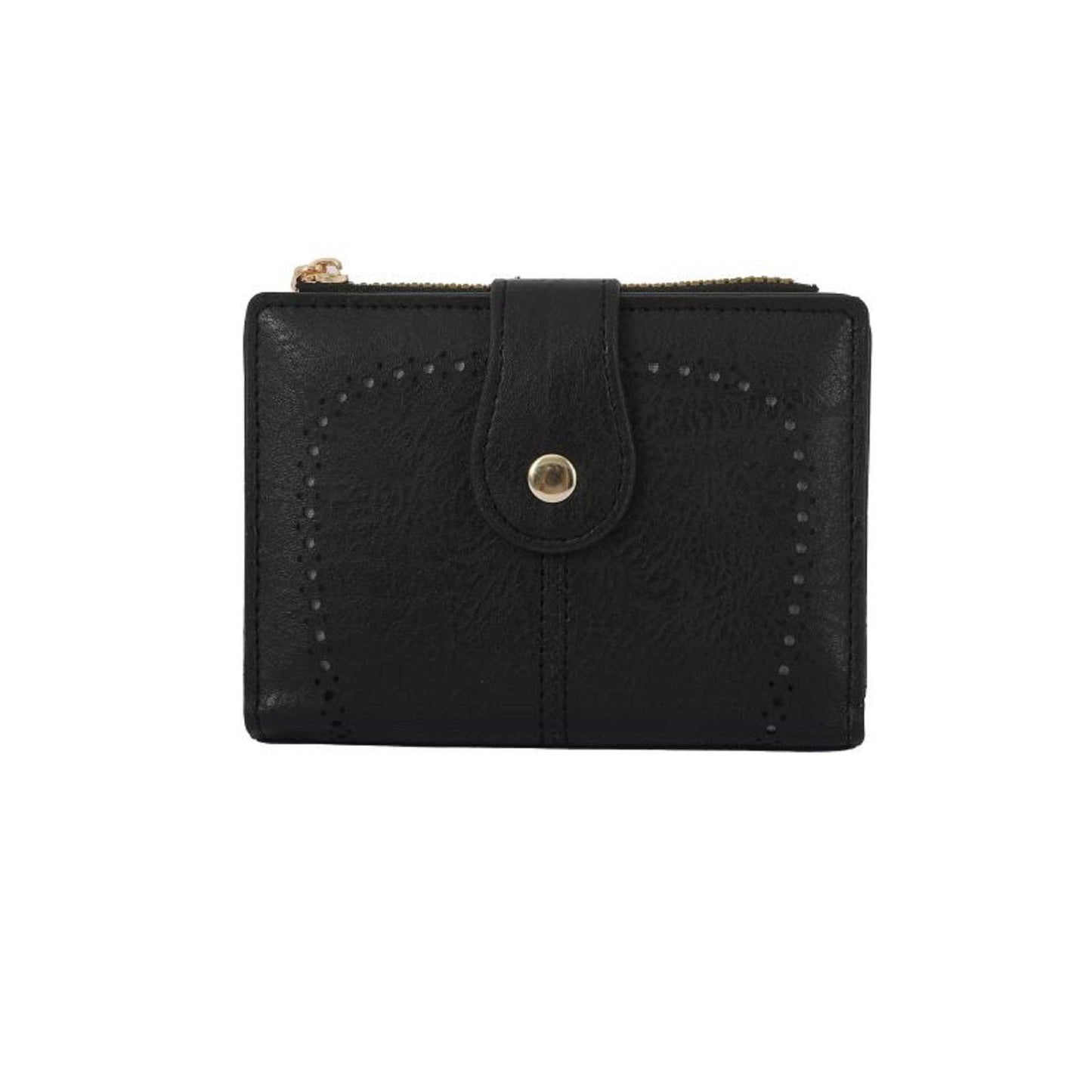 Lena Vegan Leather Laser Cut Out Detail Wallet