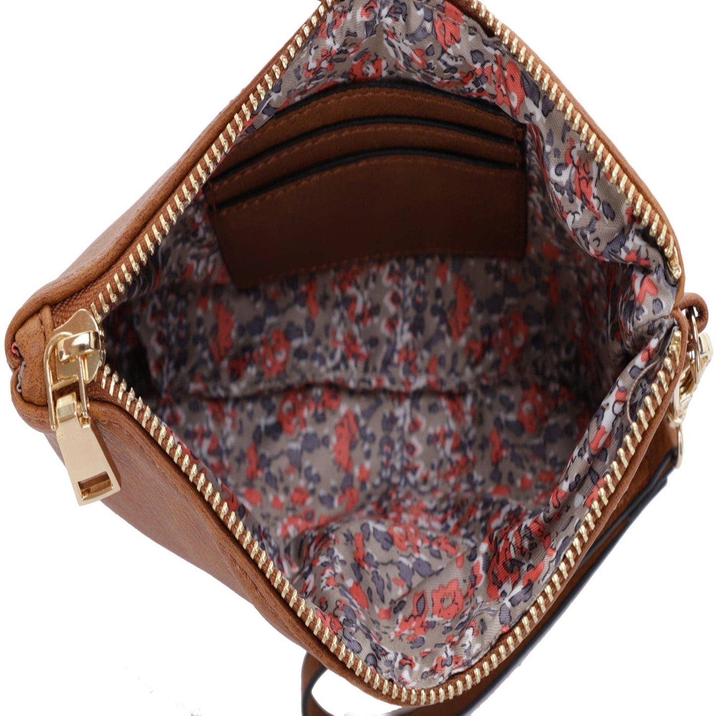 Double Zipper 2 in 1 Hobo Bag with Wristlet