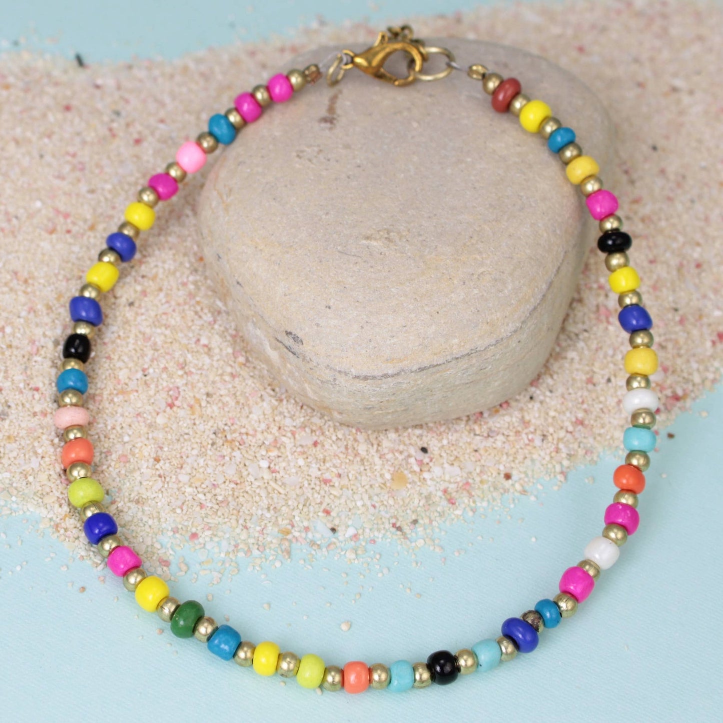 Festival of Color Bead Anklet