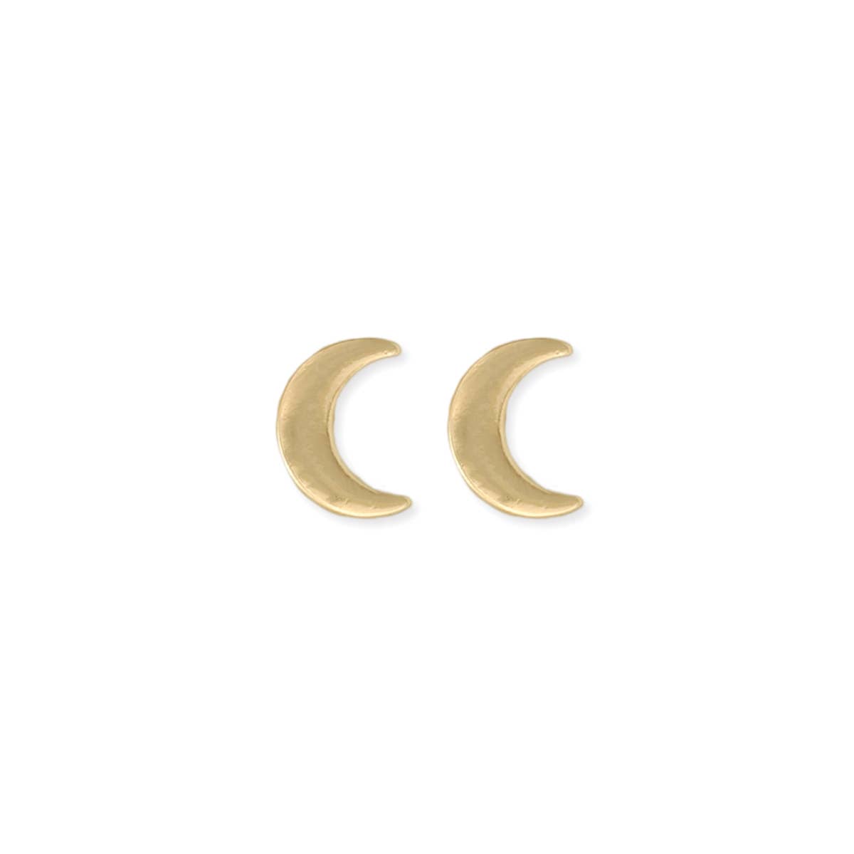 Literary Quotes Crescent Moon Post Earrings