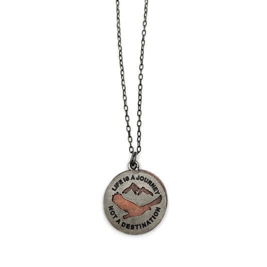 Pewter Necklace - Life Is A Journey Not A Destination