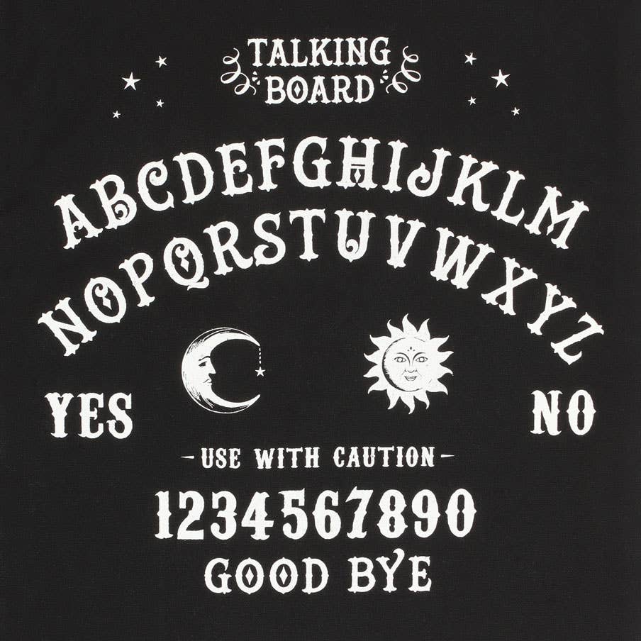 Black Gothic Ouija Talking Board Polycotton Tote Bag