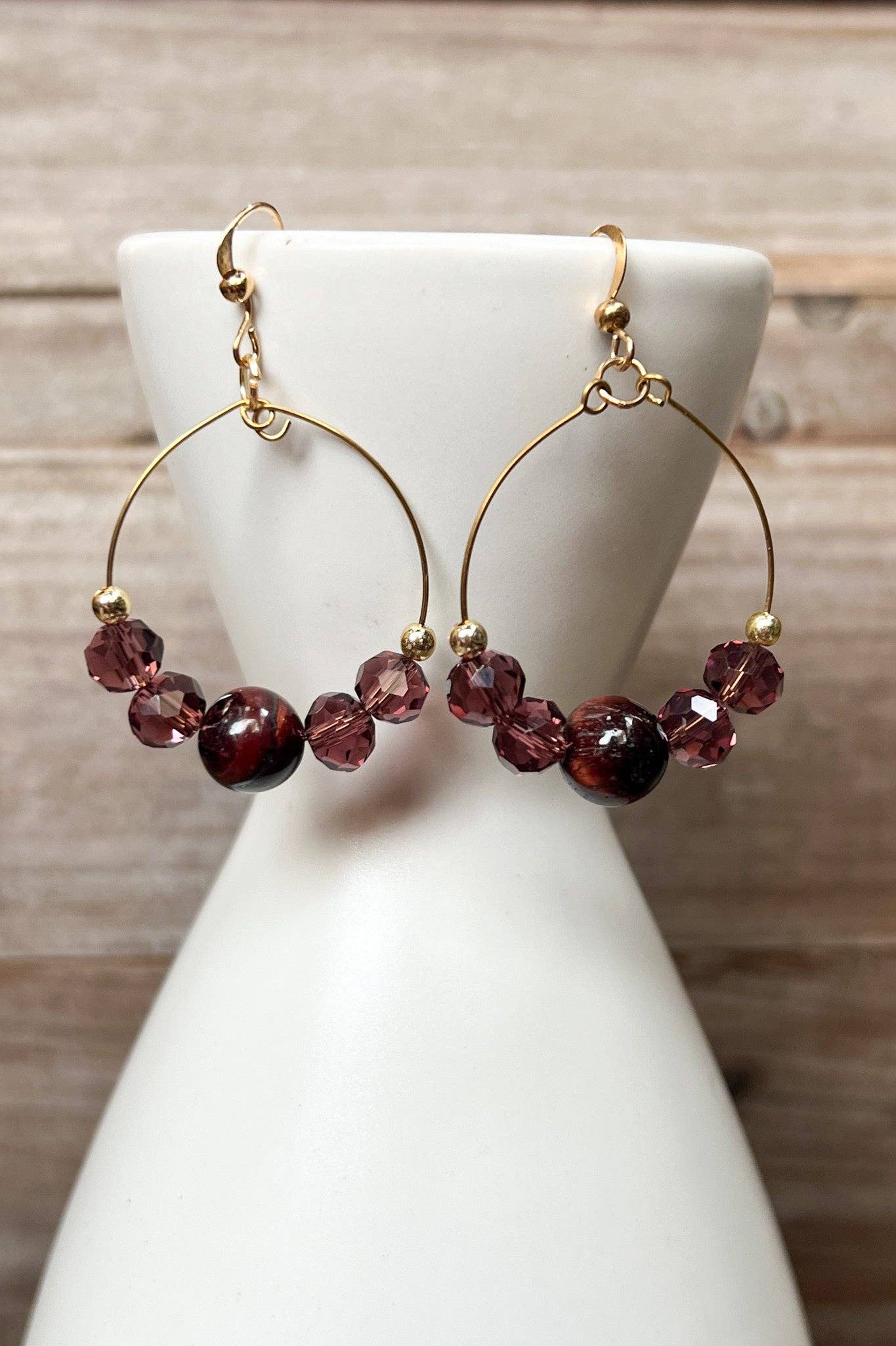 Hoop Earrings Mahogany
