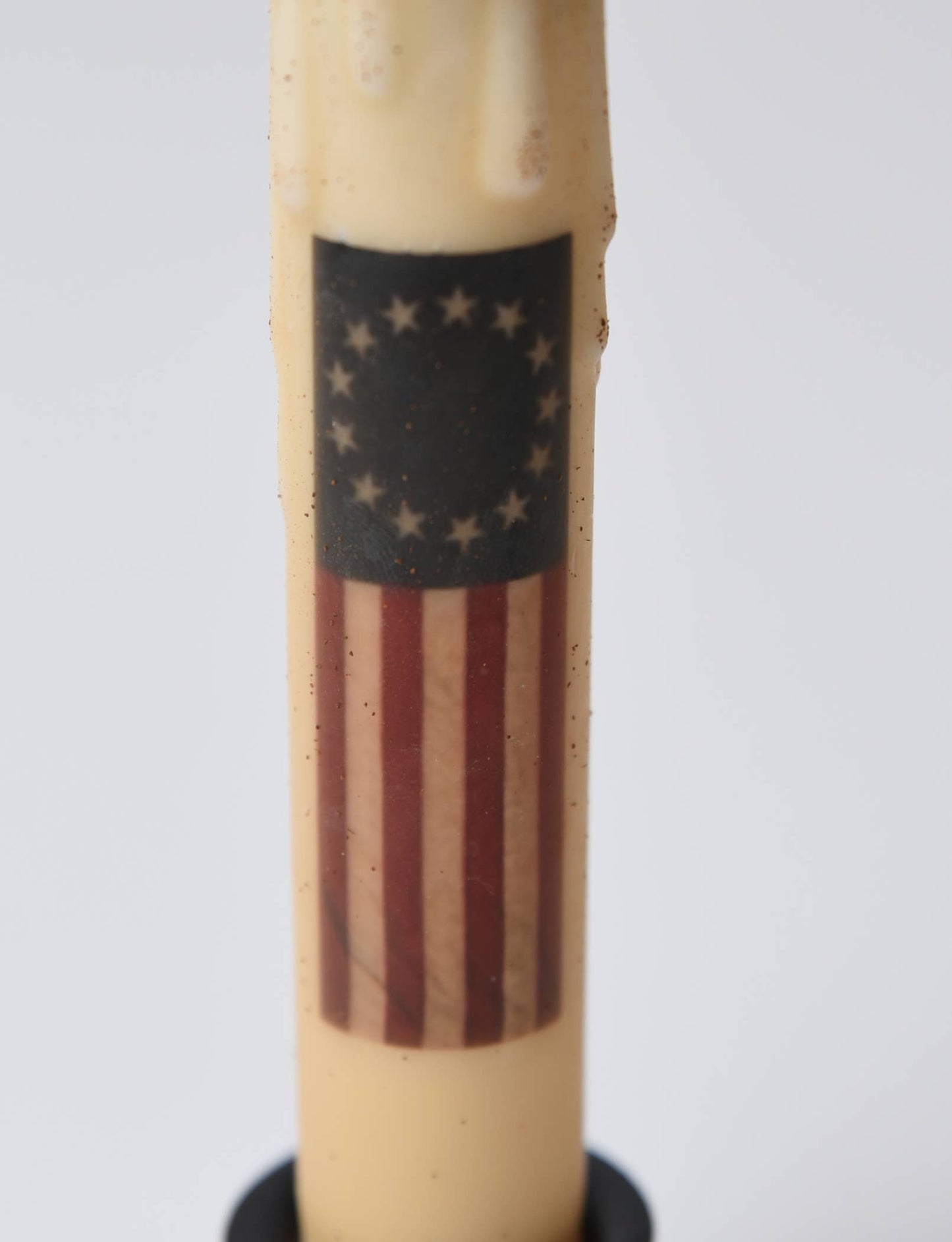 Betsy Ross Flag Battery Operated LED Timer Taper Candle
