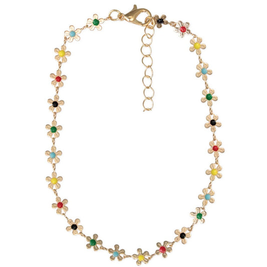 Multicolor Daisy Chain Anklet