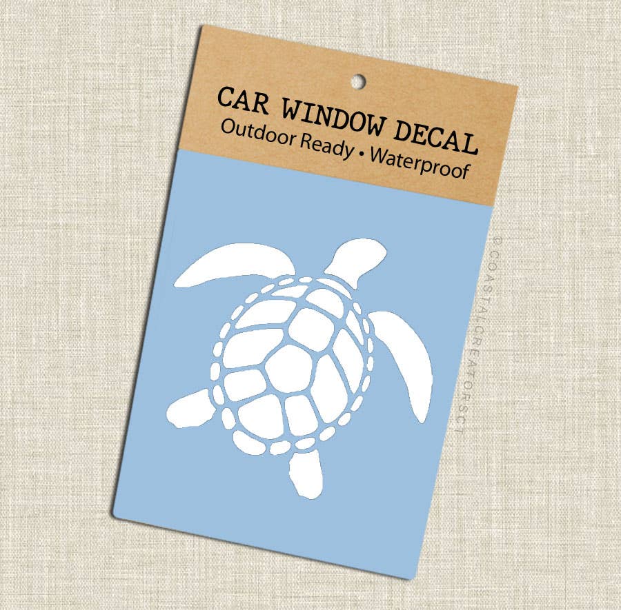 Sea Turtle Vinyl Car Window Sticker Decal