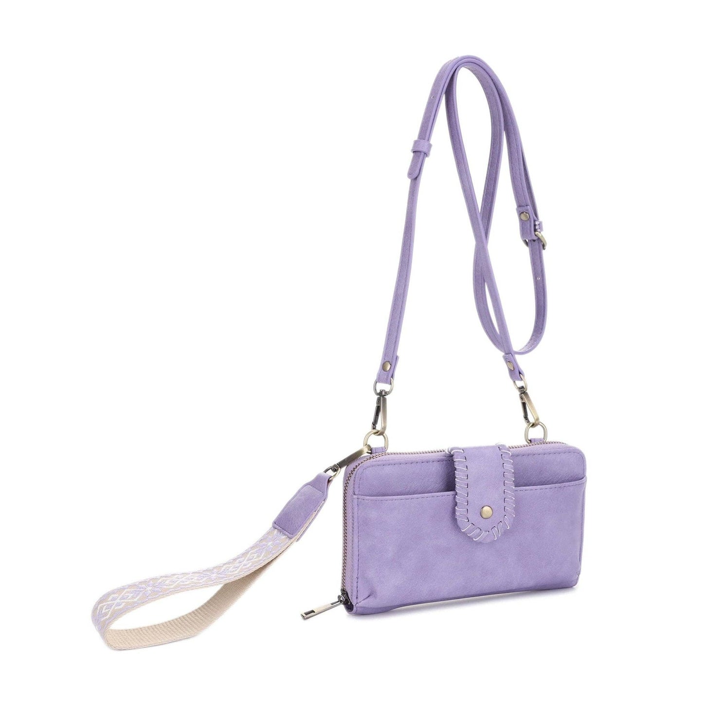 Jolie Crossbody Wallet with Boho Wrist Strap