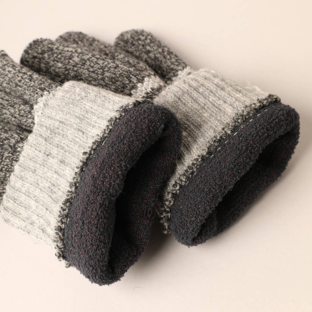 Men's Premium Wool Blend Knitted Winter Gloves