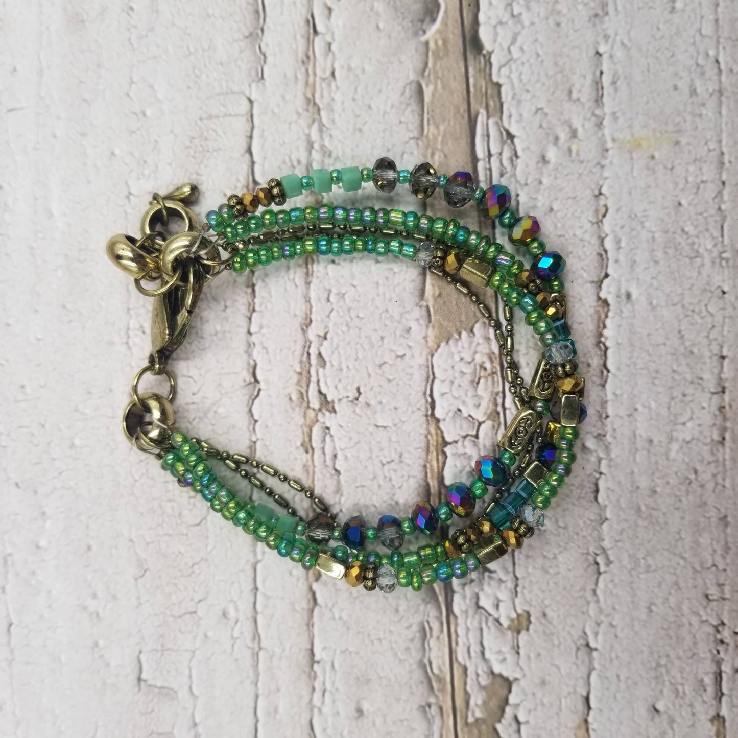 Handmade Boho Glass Bead Bracelet