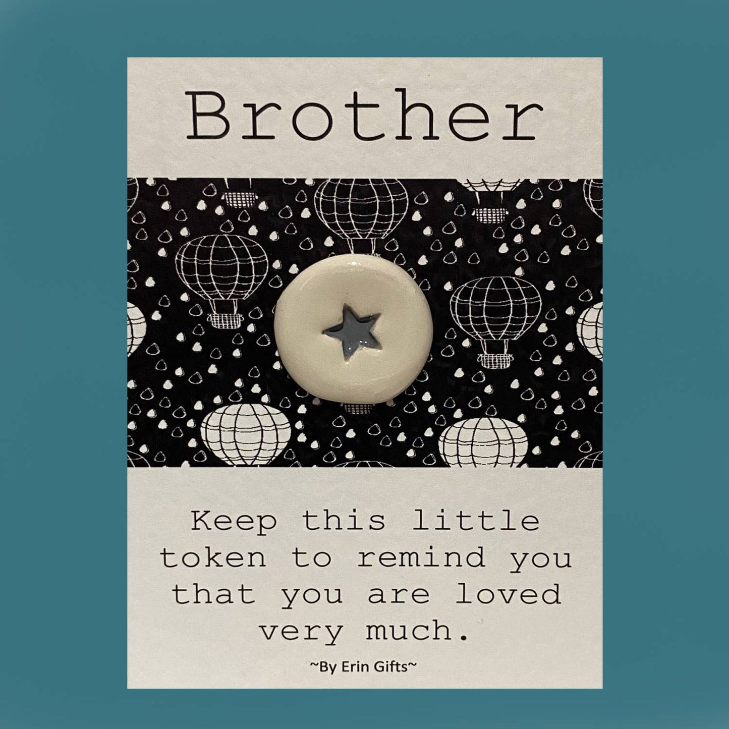 Brother Ceramic Pocket Token Pocket Hug and Card