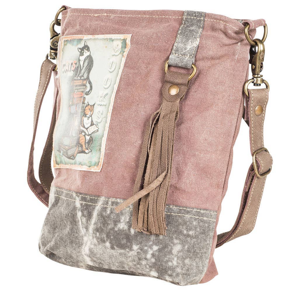 Cats & Books Crossbody Bag