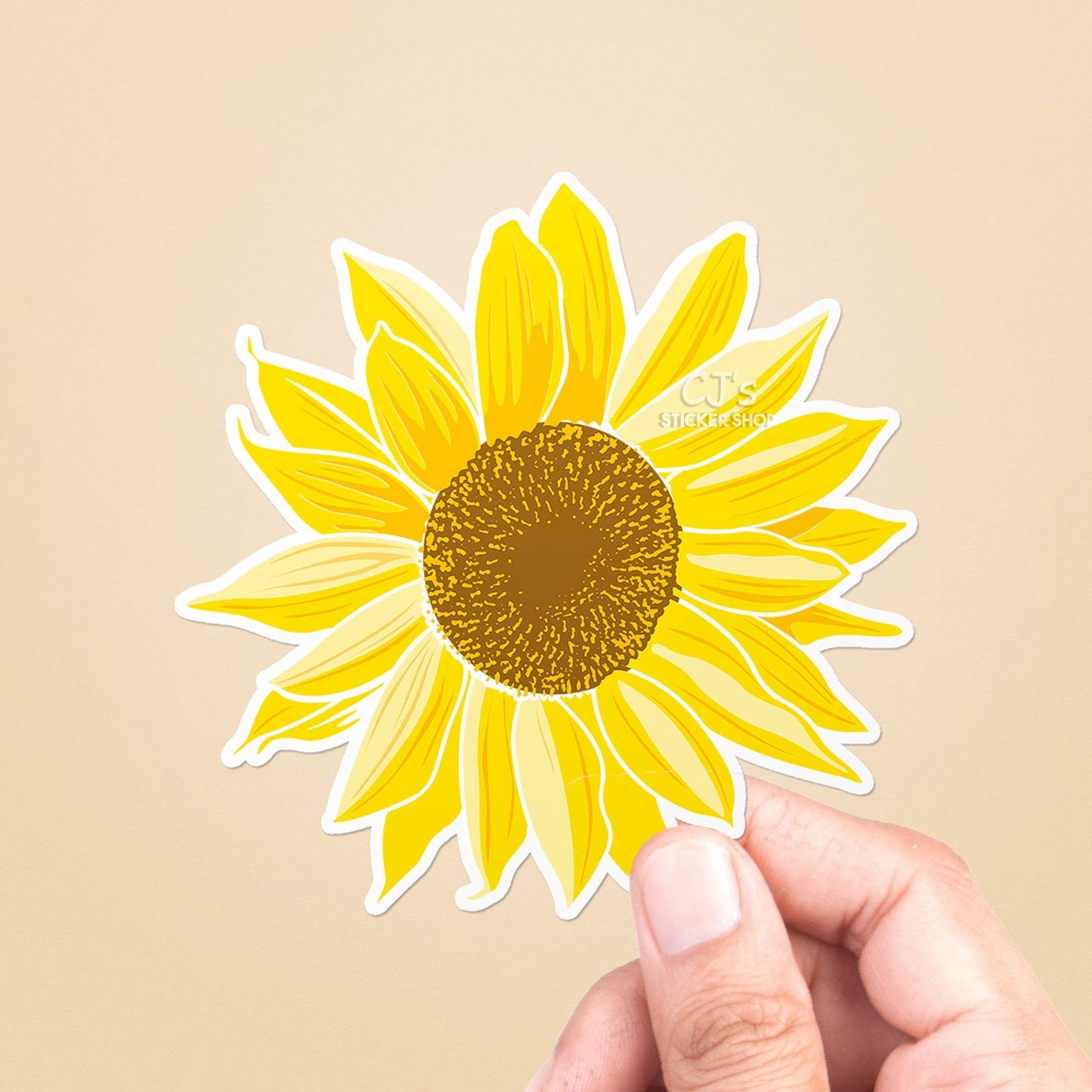 Golden Mandala Sunflower Sticker Vinyl Decal