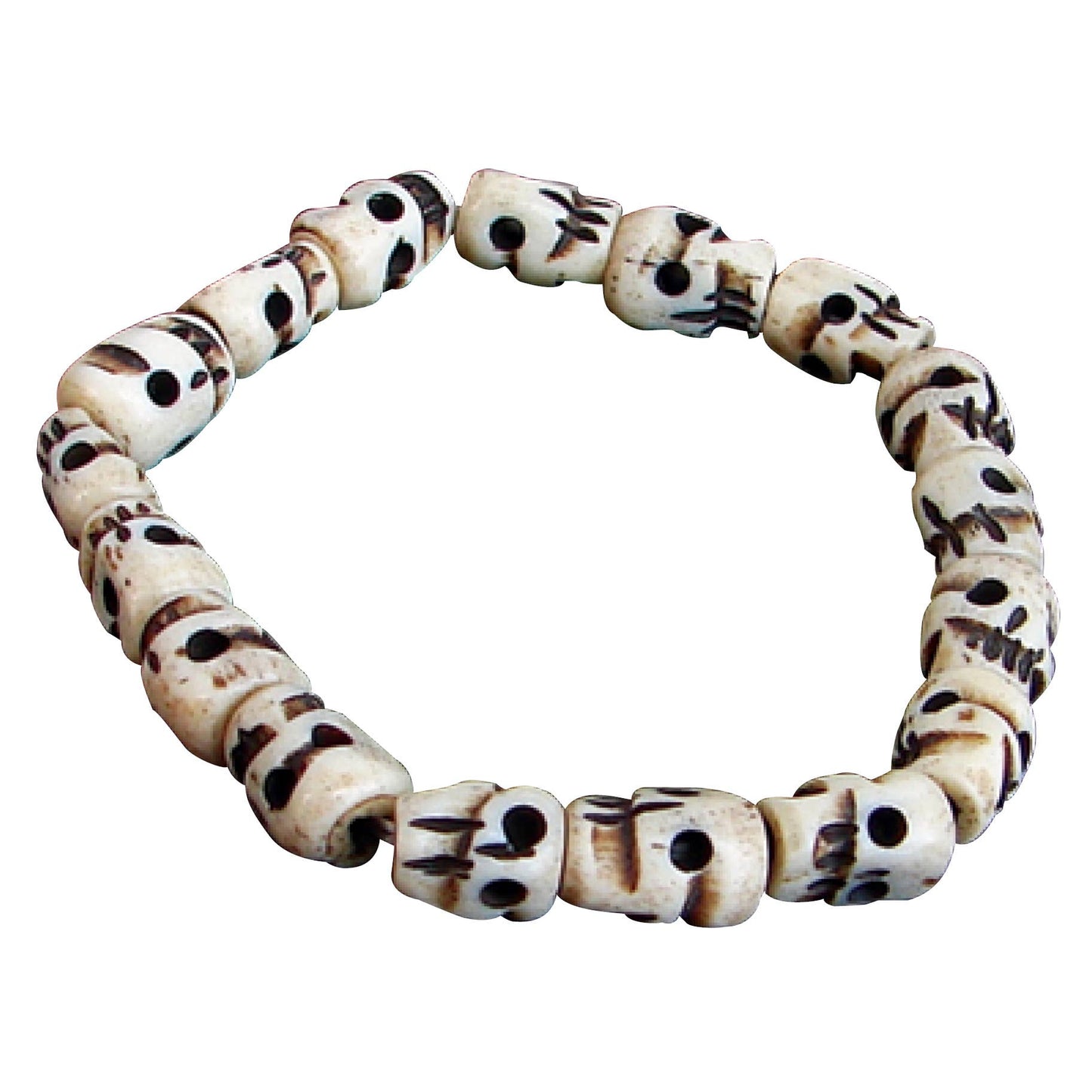 Hand Carved Skull Bone Bracelet