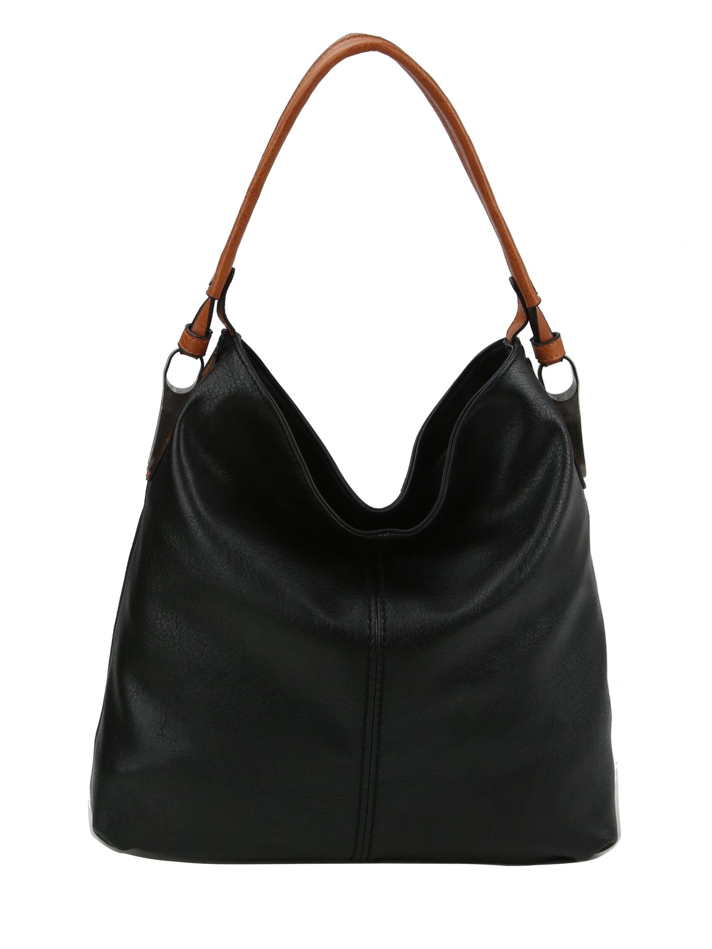 Side Metal Accent Hobo Bag