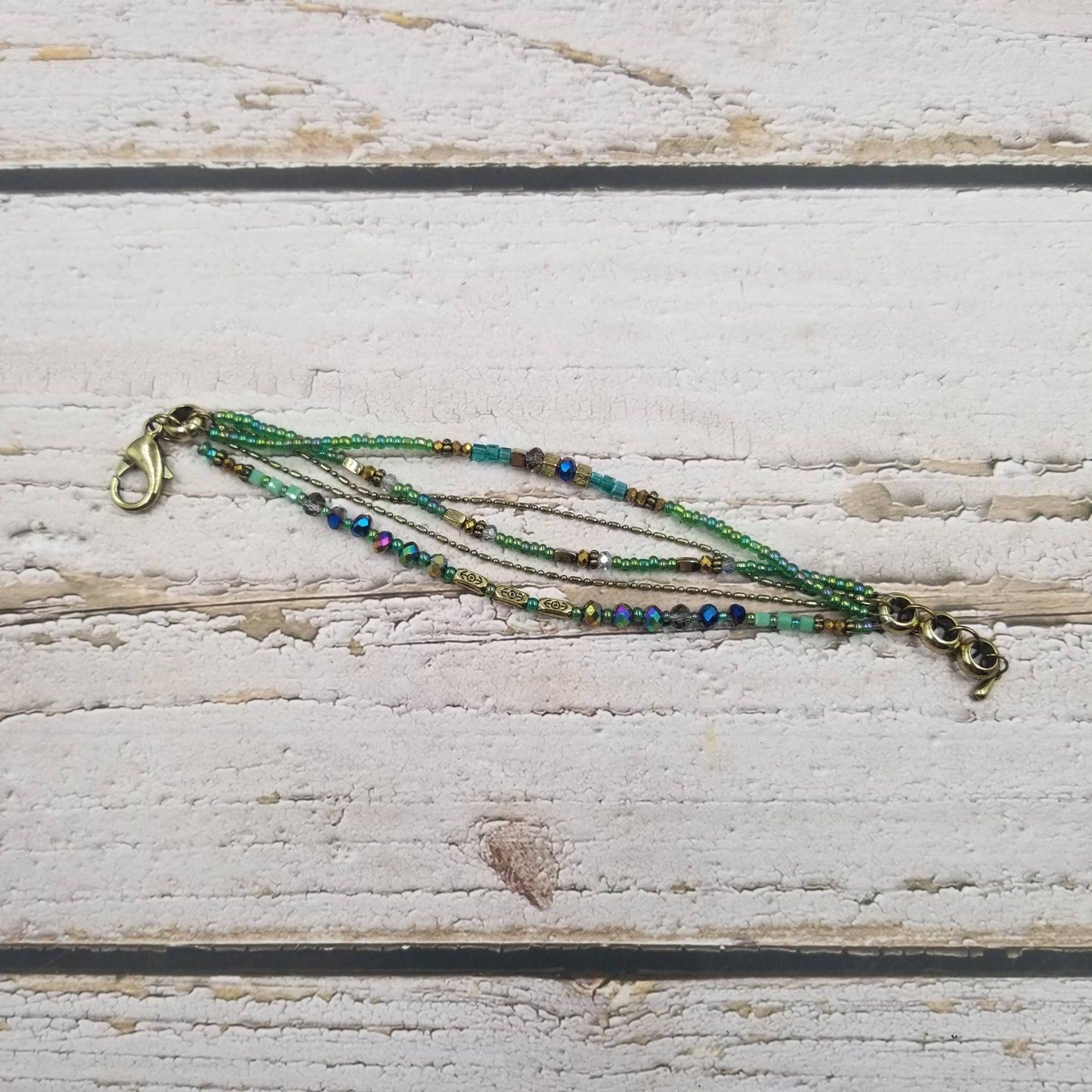 Handmade Boho Glass Bead Bracelet