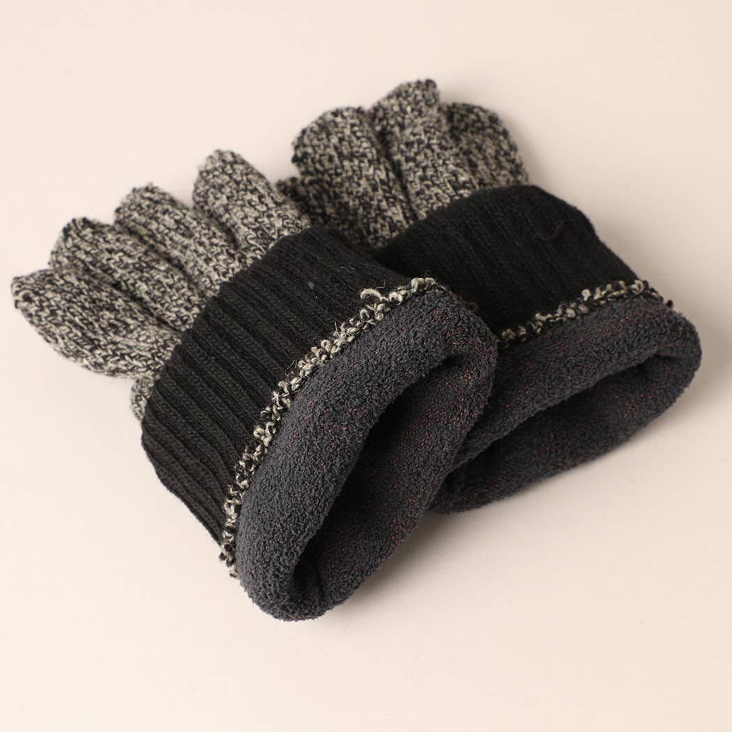 Men's Premium Wool Blend Knitted Winter Gloves