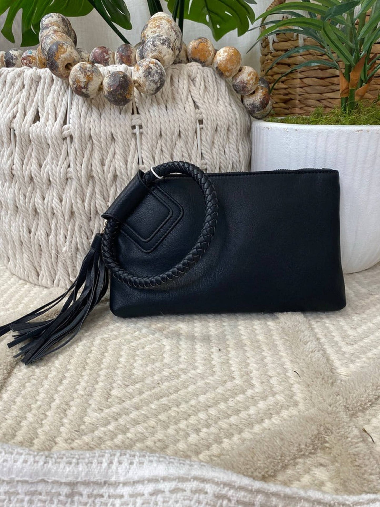 Soft Vegan Leather Wristlet/Clutch