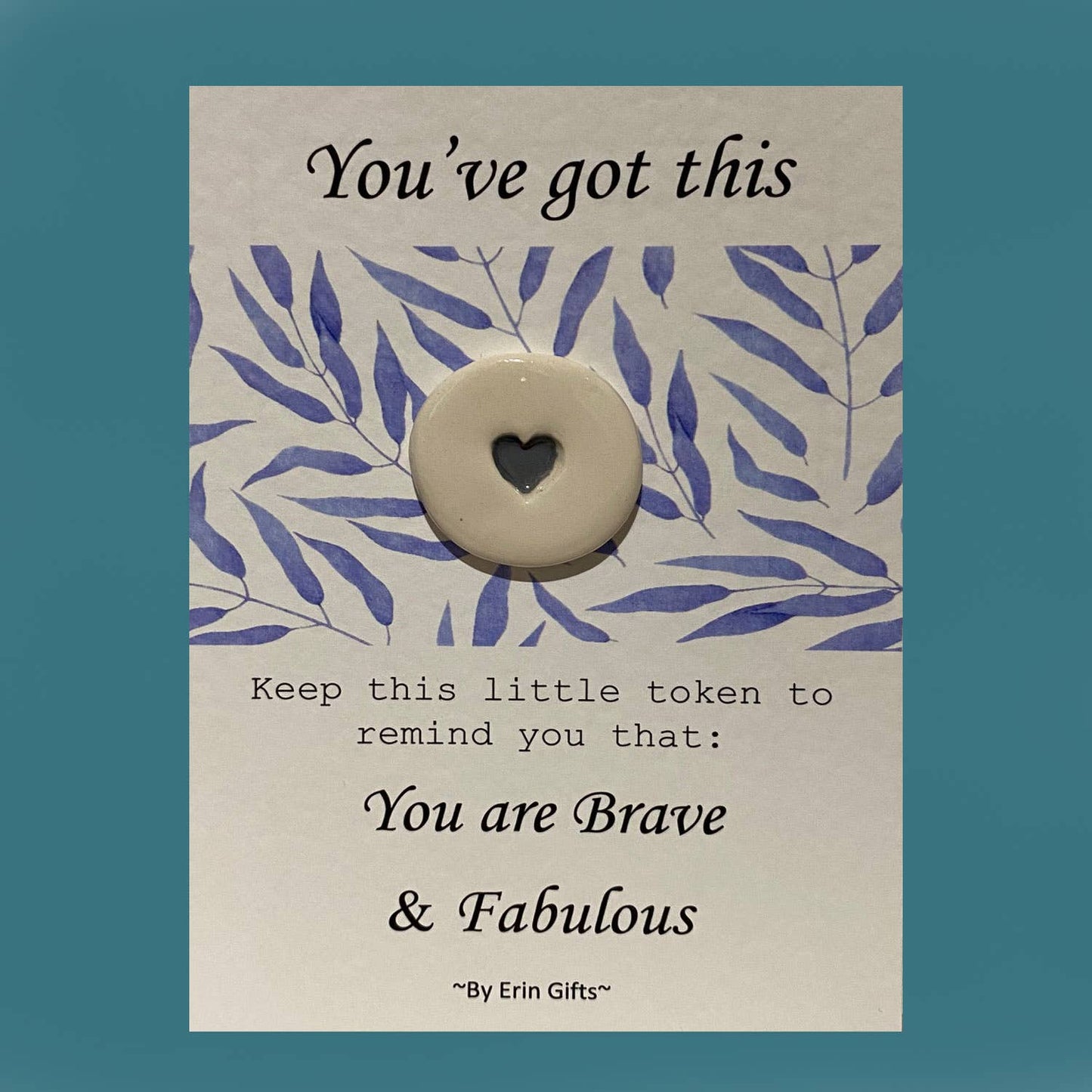 You've Got This Ceramic Pocket Token Pocket Hug and Card