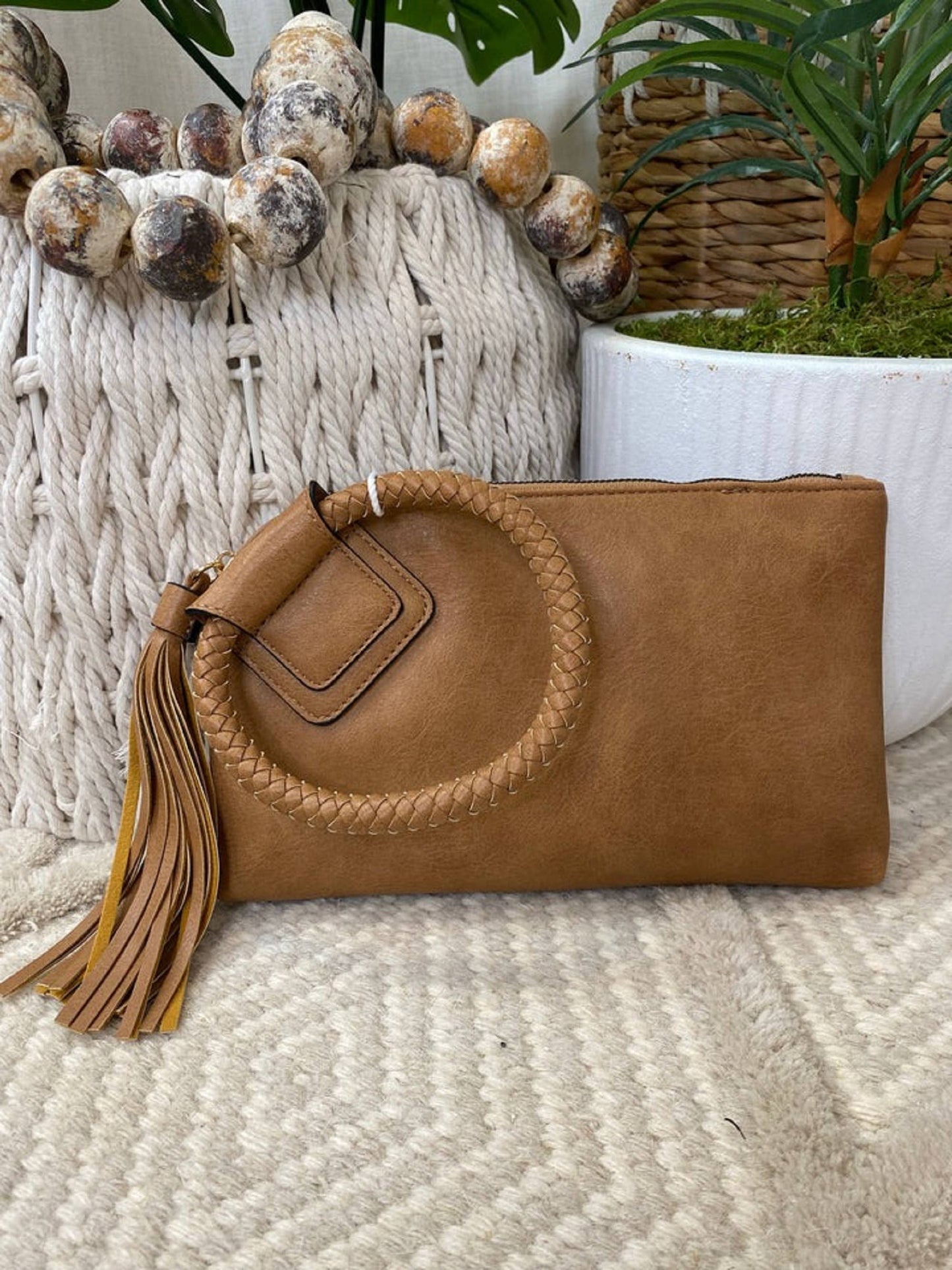 Soft Vegan Leather Wristlet/Clutch