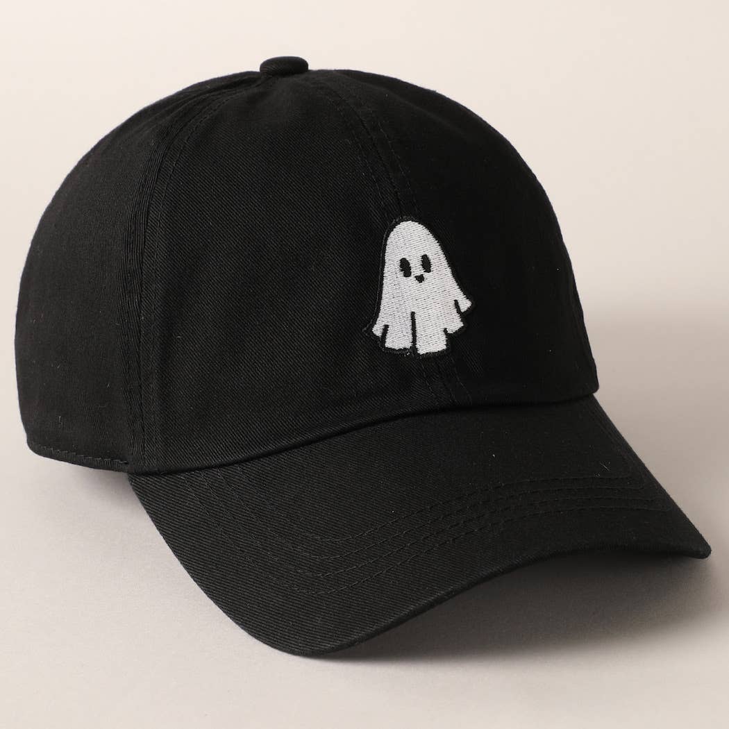 Halloween Ghost Embroidery Cotton Baseball Cap