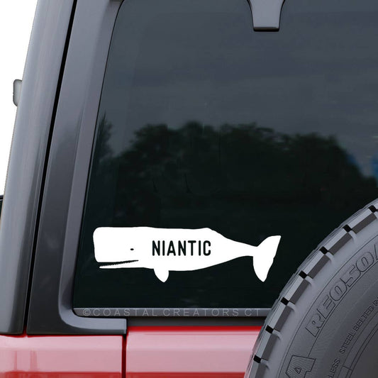 East Lyme or Niantic CT Whale Car Window Decal