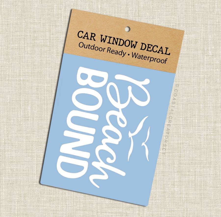 Beach Bound Car Window Sticker Decal