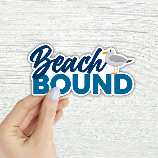 "Beach Bound" Laptop Water Bottle Sticker