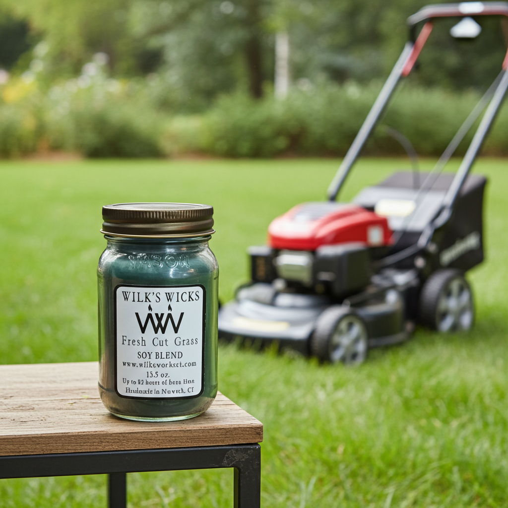 Fresh Cut Grass Candle - Handmade Soy Blend