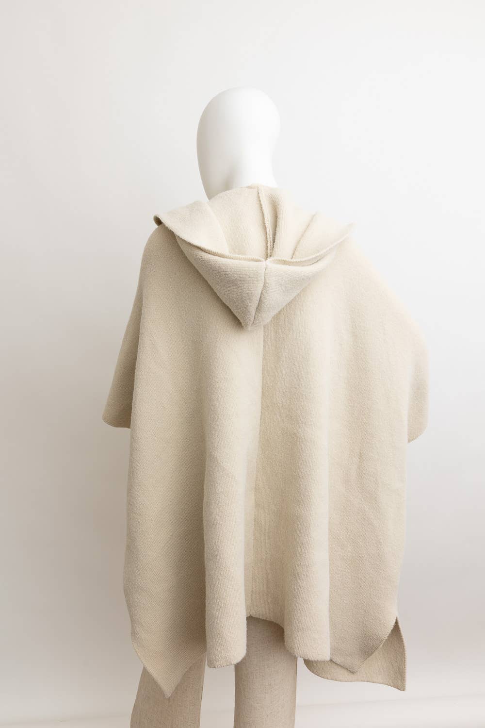 Cozy Plush Solid Color Hooded Ruana