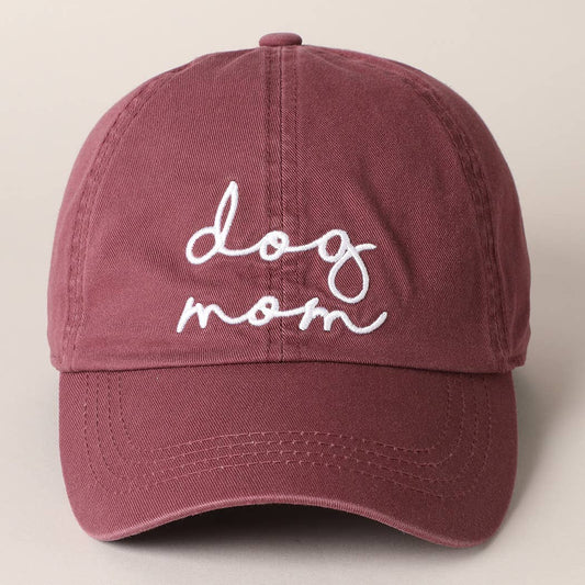 Dog Mom Lettering Embroidery Baseball Cap