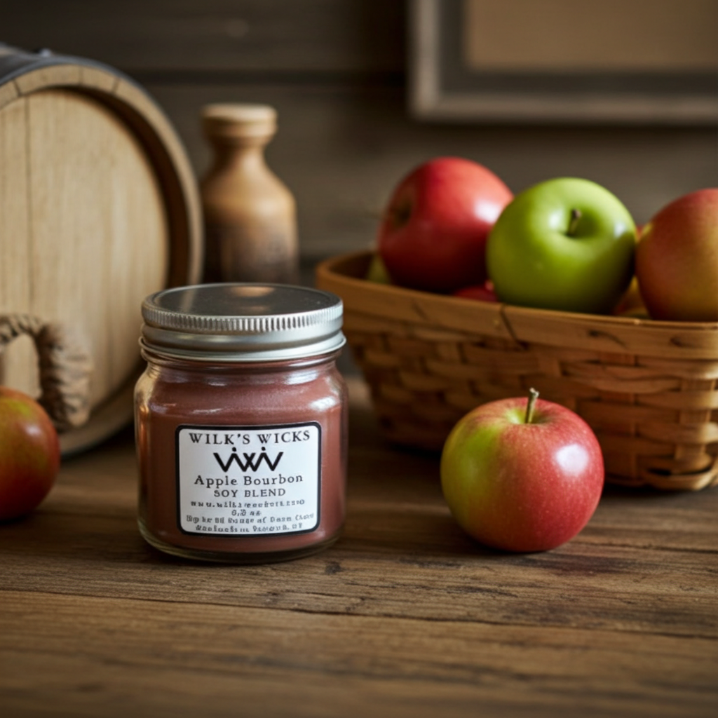 Apple Bourbon Candle - Handmade Soy Blend